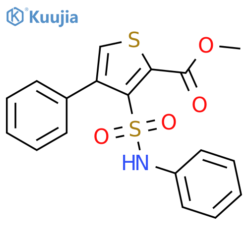 methyl 4-phenyl-3-(phenylsulfamoyl)thiophene-2-carboxylate structure
