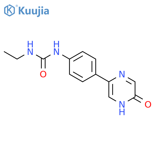 Urea, N-[4-(4,5-dihydro-5-oxopyrazinyl)phenyl]-N'-ethyl- structure