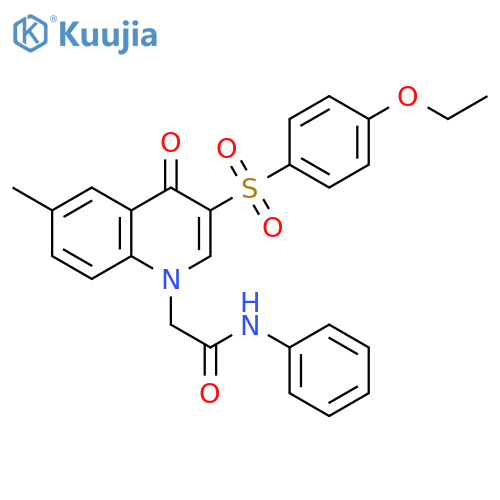 2-3-(4-ethoxybenzenesulfonyl)-6-methyl-4-oxo-1,4-dihydroquinolin-1-yl-N-phenylacetamide structure