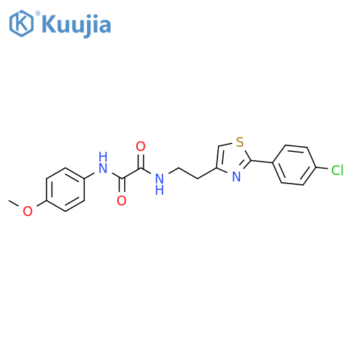 N-{2-2-(4-chlorophenyl)-1,3-thiazol-4-ylethyl}-N'-(4-methoxyphenyl)ethanediamide structure