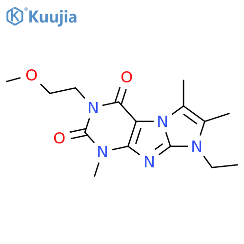 8-ethyl-3-(2-methoxyethyl)-1,6,7-trimethyl-1H,2H,3H,4H,8H-imidazo1,2-gpurine-2,4-dione structure