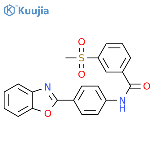 N-4-(1,3-benzoxazol-2-yl)phenyl-3-methanesulfonylbenzamide structure