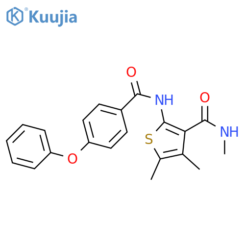 N,4,5-trimethyl-2-(4-phenoxybenzamido)thiophene-3-carboxamide structure