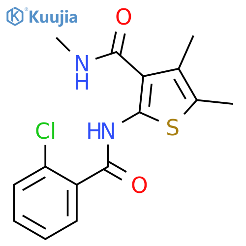 2-(2-chlorobenzamido)-N,4,5-trimethylthiophene-3-carboxamide structure