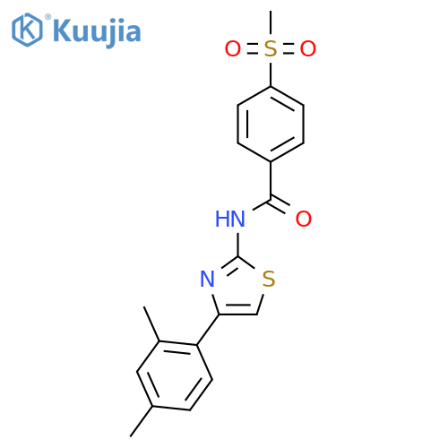 N-4-(2,4-dimethylphenyl)-1,3-thiazol-2-yl-4-methanesulfonylbenzamide structure