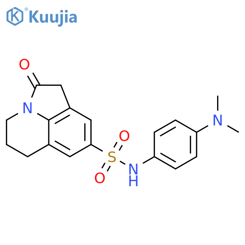 N-4-(dimethylamino)phenyl-2-oxo-1-azatricyclo6.3.1.0^{4,12}dodeca-4,6,8(12)-triene-6-sulfonamide structure