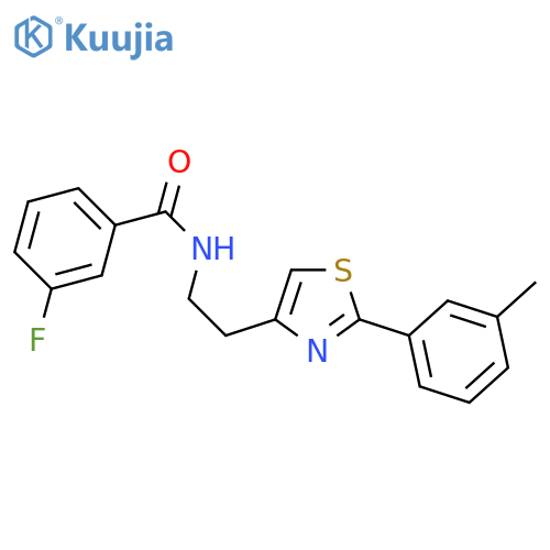 3-fluoro-N-{2-2-(3-methylphenyl)-1,3-thiazol-4-ylethyl}benzamide structure