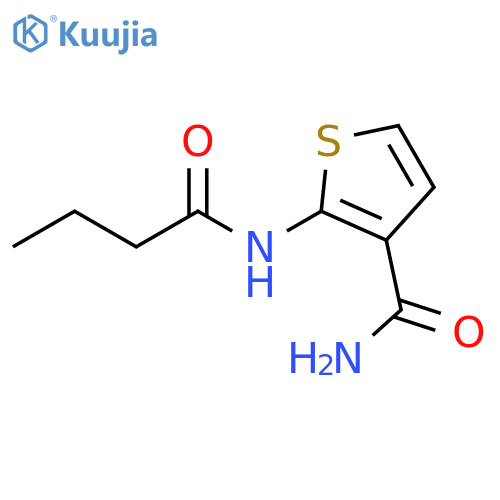 2-butanamidothiophene-3-carboxamide structure