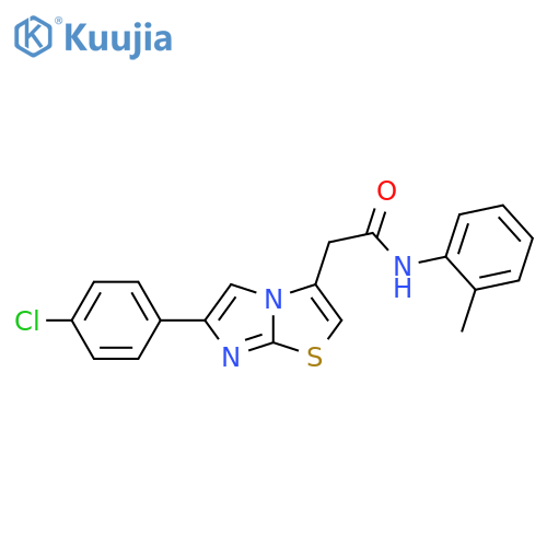 2-6-(4-chlorophenyl)imidazo2,1-b1,3thiazol-3-yl-N-(2-methylphenyl)acetamide structure