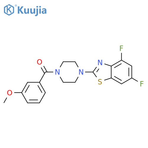 4,6-difluoro-2-4-(3-methoxybenzoyl)piperazin-1-yl-1,3-benzothiazole structure