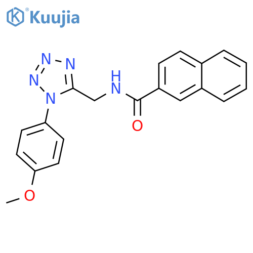 N-{1-(4-methoxyphenyl)-1H-1,2,3,4-tetrazol-5-ylmethyl}naphthalene-2-carboxamide structure