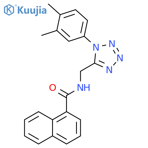 N-{1-(3,4-dimethylphenyl)-1H-1,2,3,4-tetrazol-5-ylmethyl}naphthalene-1-carboxamide structure