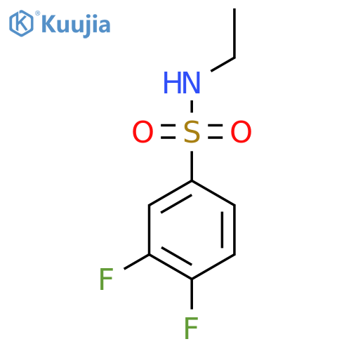 N-ethyl-3,4-difluorobenzene-1-sulfonamide structure