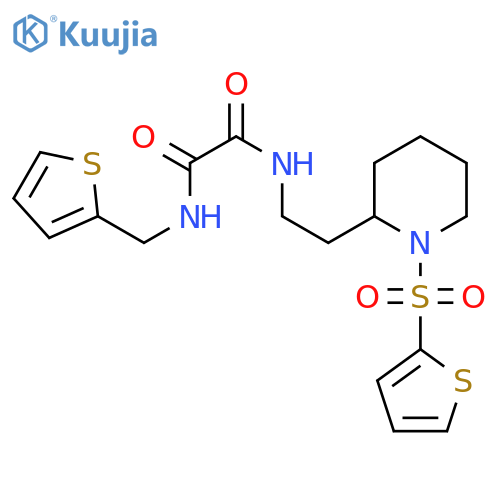 N-(thiophen-2-yl)methyl-N'-{2-1-(thiophene-2-sulfonyl)piperidin-2-ylethyl}ethanediamide structure