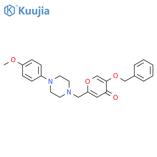 5-(benzyloxy)-2-{4-(4-methoxyphenyl)piperazin-1-ylmethyl}-4H-pyran-4-one structure