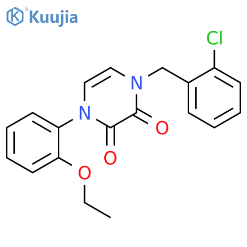1-(2-chlorophenyl)methyl-4-(2-ethoxyphenyl)-1,2,3,4-tetrahydropyrazine-2,3-dione structure
