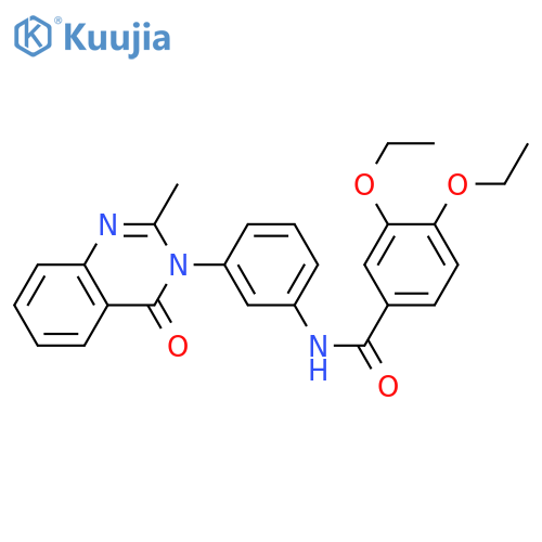 3,4-diethoxy-N-3-(2-methyl-4-oxo-3,4-dihydroquinazolin-3-yl)phenylbenzamide structure