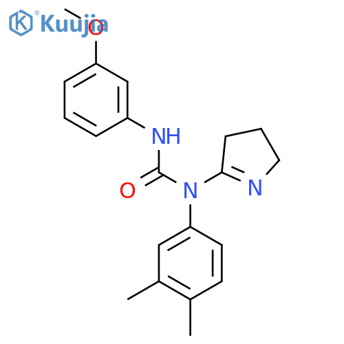 3-(3,4-dihydro-2H-pyrrol-5-yl)-3-(3,4-dimethylphenyl)-1-(3-methoxyphenyl)urea structure