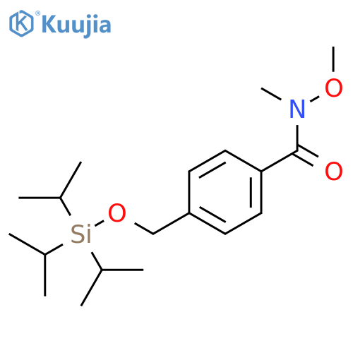Benzamide, N-methoxy-N-methyl-4-[[[tris(1-methylethyl)silyl]oxy]methyl]- structure