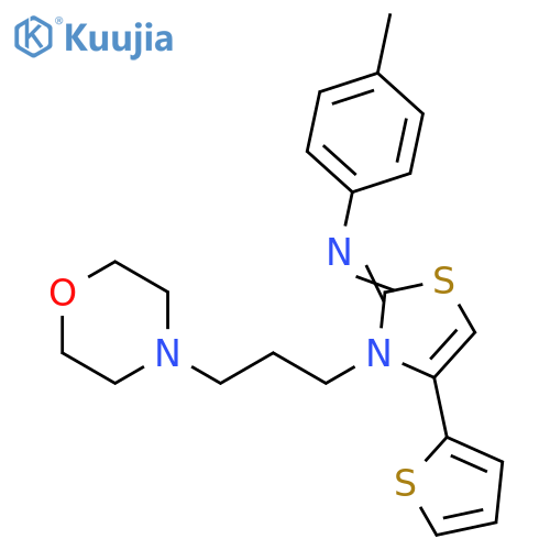 (2Z)-N-(4-methylphenyl)-3-3-(morpholin-4-yl)propyl-4-(thiophen-2-yl)-2,3-dihydro-1,3-thiazol-2-imine structure