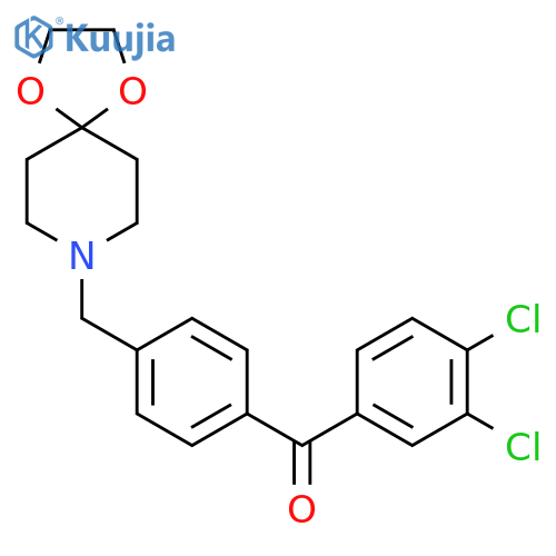 3,4-Dichloro-4'-8-(1,4-dioxa-8-azaspiro-4.5decyl)methylbenzophenone structure