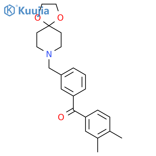 3,4-Dimethyl-3'-8-(1,4-dioxa-8-azaspiro-4.5decyl)methylbenzophenone structure