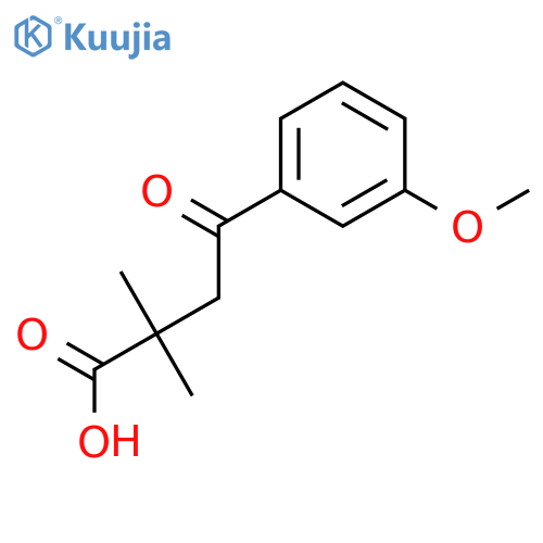 4-(3-methoxyphenyl)-2,2-dimethyl-4-oxobutanoic acid structure