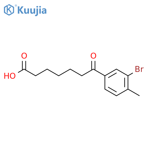 7-(3-Bromo-4-methylphenyl)-7-oxoheptanoic acid structure