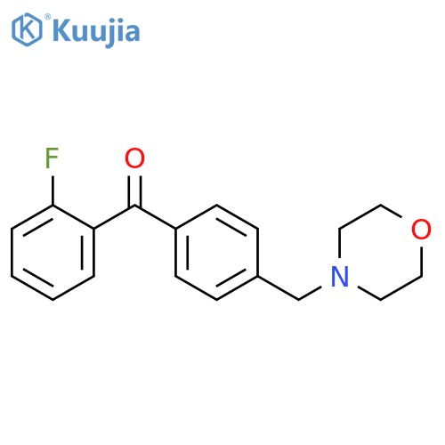 (2-fluorophenyl)-[4-(morpholin-4-ylmethyl)phenyl]methanone structure