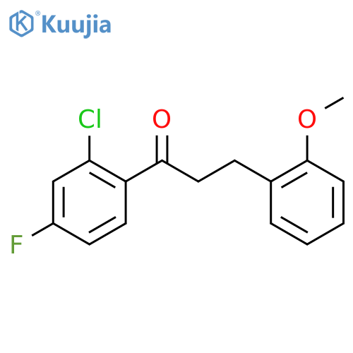 1-(2-chloro-4-fluorophenyl)-3-(2-methoxyphenyl)propan-1-one structure