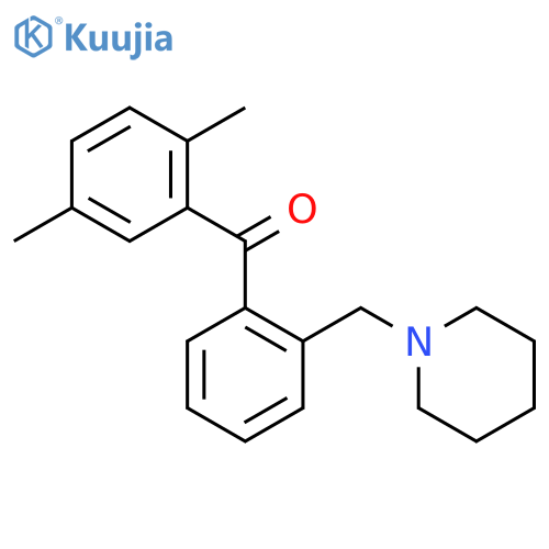2,5-Dimethyl-2'-piperidinomethyl benzophenone structure