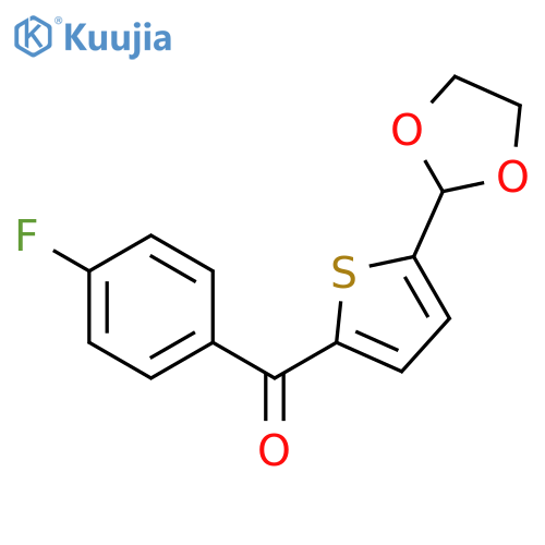 [5-(1,3-dioxolan-2-yl)thiophen-2-yl]-(4-fluorophenyl)methanone structure
