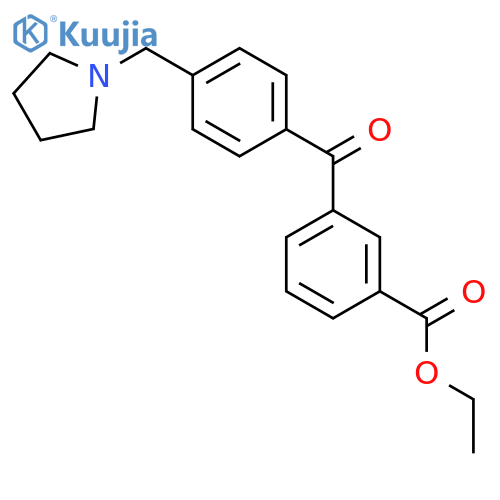 Ethyl 3-[4-(pyrrolidin-1-ylmethyl)benzoyl]benzoate structure