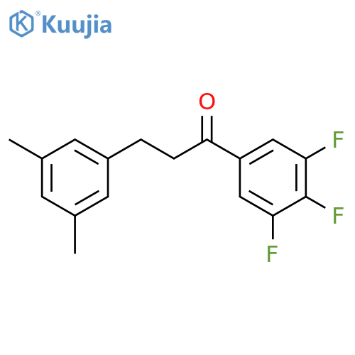 3-(3,5-dimethylphenyl)-1-(3,4,5-trifluorophenyl)propan-1-one structure