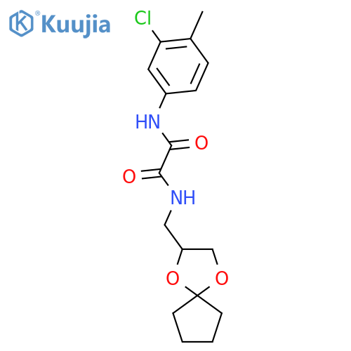 N'-(3-chloro-4-methylphenyl)-N-({1,4-dioxaspiro4.4nonan-2-yl}methyl)ethanediamide structure