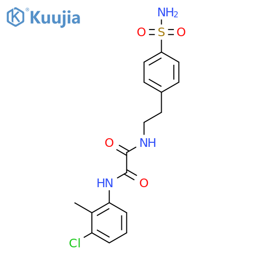 N-(3-chloro-2-methylphenyl)-N'-2-(4-sulfamoylphenyl)ethylethanediamide structure
