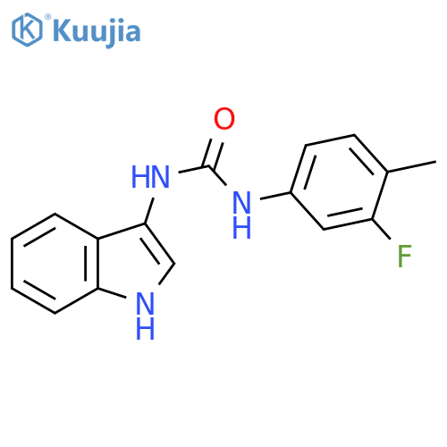 1-(3-fluoro-4-methylphenyl)-3-(1H-indol-3-yl)urea structure