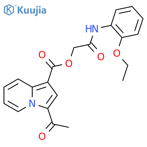 (2-ethoxyphenyl)carbamoylmethyl 3-acetylindolizine-1-carboxylate structure