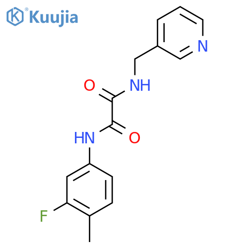 N-(3-fluoro-4-methylphenyl)-N'-(pyridin-3-yl)methylethanediamide structure