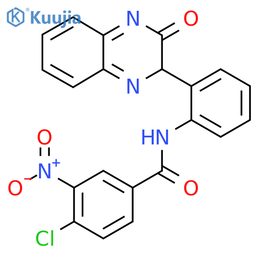 4-chloro-3-nitro-N-2-(3-oxo-3,4-dihydroquinoxalin-2-yl)phenylbenzamide structure