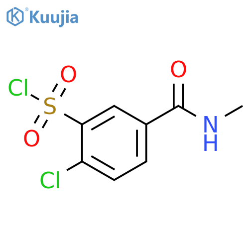 2-CHLORO-5-(METHYLCARBAMOYL)BENZENE-1-SULFONYL CHLORIDE structure
