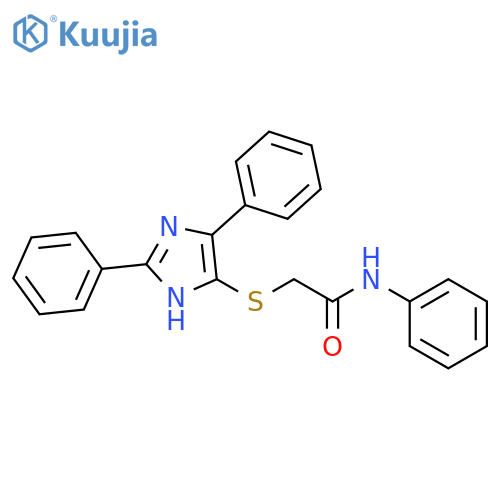 2-(2,5-diphenyl-1H-imidazol-4-yl)sulfanyl-N-phenylacetamide structure