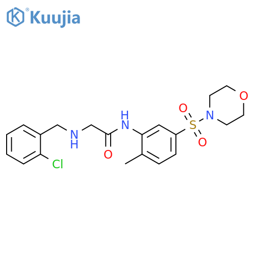 Acetamide, 2-[[(2-chlorophenyl)methyl]amino]-N-[2-methyl-5-(4-morpholinylsulfonyl)phenyl]- structure