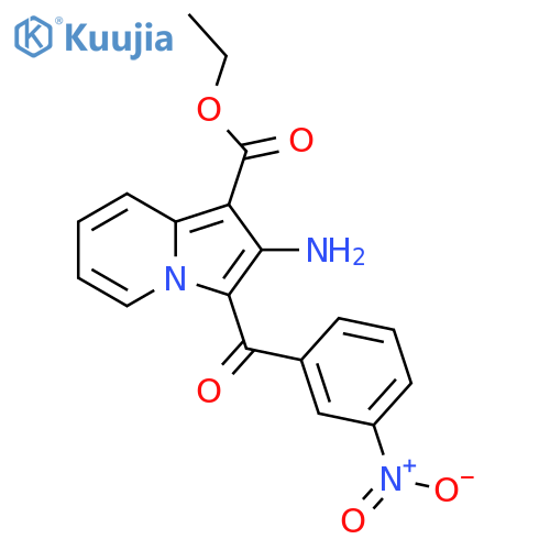 Ethyl 2-amino-3-(3-nitrobenzoyl)indolizine-1-carboxylate structure