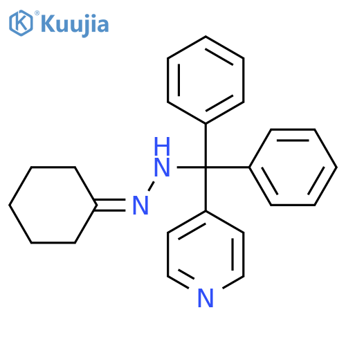 Cyclohexanone, (diphenyl-4-pyridinylmethyl)hydrazone structure