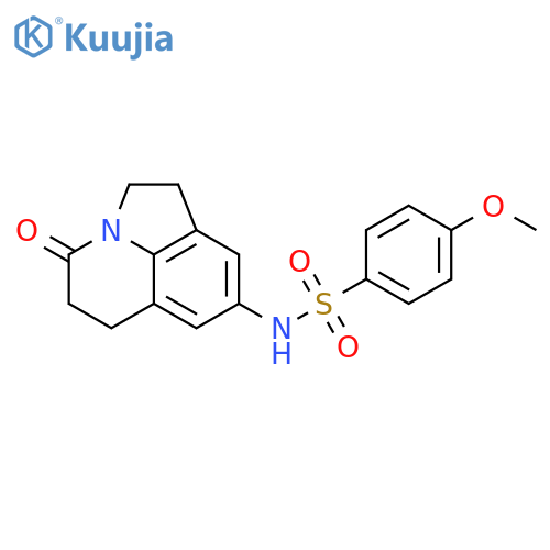 4-methoxy-N-{11-oxo-1-azatricyclo6.3.1.0^{4,12}dodeca-4(12),5,7-trien-6-yl}benzene-1-sulfonamide structure