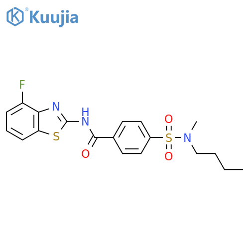 4-butyl(methyl)sulfamoyl-N-(4-fluoro-1,3-benzothiazol-2-yl)benzamide structure
