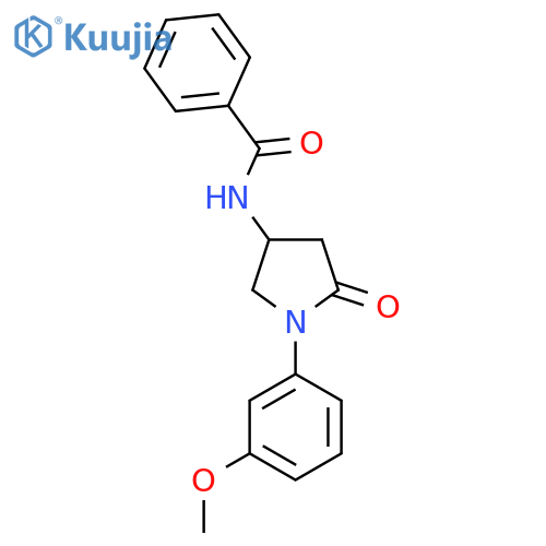 N-1-(3-methoxyphenyl)-5-oxopyrrolidin-3-ylbenzamide structure