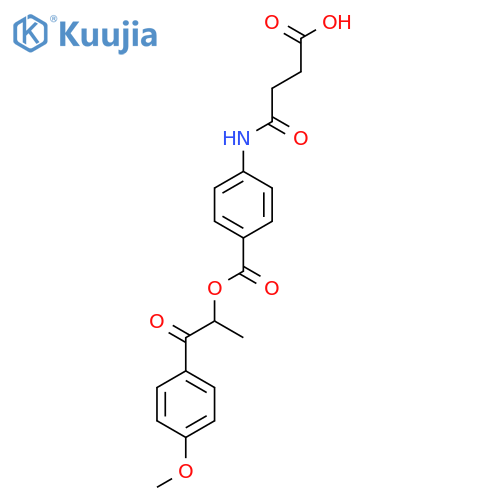 4-(4-{2-(4-Methoxyphenyl)-1-methyl-2-oxoethoxy-carbonyl}phenyl)amino-4-oxobutanoic acid structure