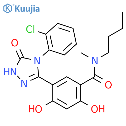 Benzamide,N-butyl-5-[4-(2-chlorophenyl)-4,5-dihydro-5-oxo-1H-1,2,4-triazol-3-yl]-2,4-dihydroxy-N-methyl- structure